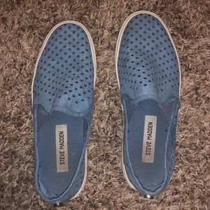 Light Blue Steve Madden Slip-Ons